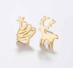 Juleøreringe i guldtone