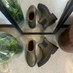 Klassisk grøn Woden gummistøvle med kort skaft