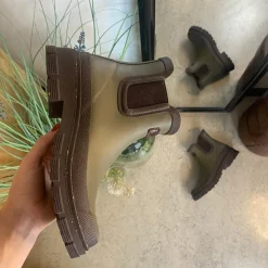 Klassisk grøn Woden gummistøvle med kort skaft