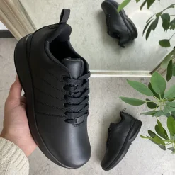 Klassisk sort læder sko fra Gaitline