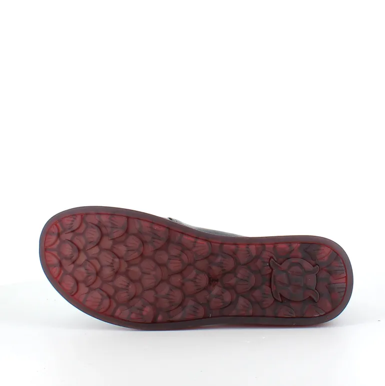 Klassisk sort snøresko i glat skind med udtagelig indersål & fleksibel gummisål