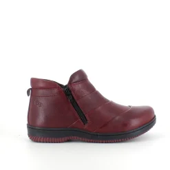 Kort støvle i bordeaux skind fra Green Comfort