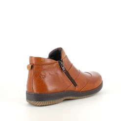 Kort støvle i brun skind fra Green Comfort