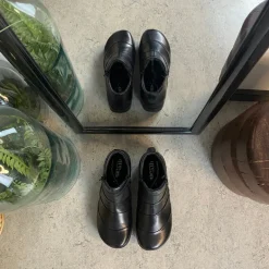 Kort støvle i sort skind fra Green Comfort