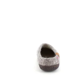 Lav lys grå hjemmesko i uld med skridhæmmende såler fra Green Comfort