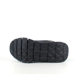 Let damesko i sortgrå med EVA-sål og snørelukning – åndbar PU/mesh