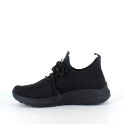 Letvægts sort slip-on sko