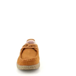 Lys brun ruskindssko med rågummisål