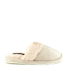 Lys grøn hjemmesko med synlig pelskant