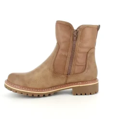 Lysbrun vinterstøvle med foer og smarte detaljer