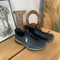 Mørkeblå Rieker slip-on sneakers