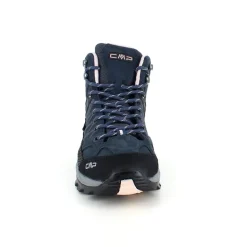 Mørkeblå vandtætte vandrestøvler fra CMP med pink detaljer.