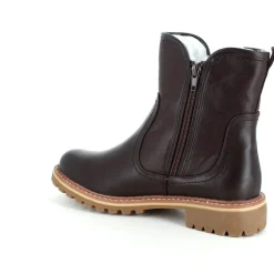 Mørkebrun vinterstøvle med foer og smarte detaljer