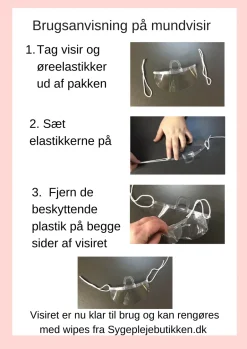 Mund visir med hvid bøjle