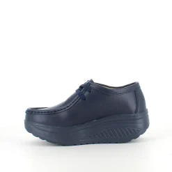 Navy skindsko med gængesål og svangstøtte