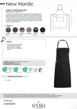 Nybo Sort/Denimblå Unisex New Nordic Kuskeforklæde, Justerbar, Rummelige Lommer