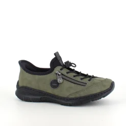 Olivengrøn Rieker slip-on sneakers