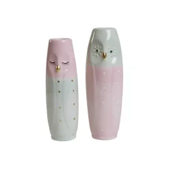 Pastel kloge ugler, porcelænsfigurer 17cm