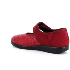 Rød ballerina med velcro og god plads