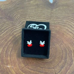 Rensdyr øreringe i sølvtone