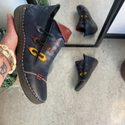 Rieker støvle til dame i blå