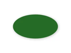 Rundt navneskilt med nål