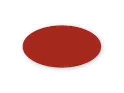 Rundt navneskilt med nål