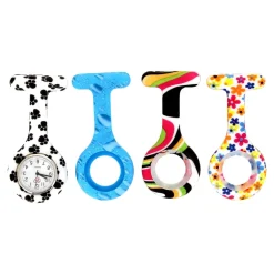 Silikone sygeplejeur med hvid urskive & 3 ekstra covers – praktisk, hygiejnisk & let at aflæse