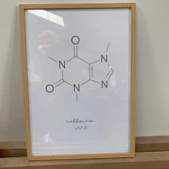 Sjov koffein molekyle plakat