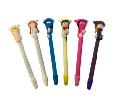 Sjov kuglepen til overlommen med sygeplejerske-motiv – vælg mellem 5 farverige modeller