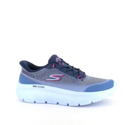 Skechers slip-in sko i blå med Max Cushion