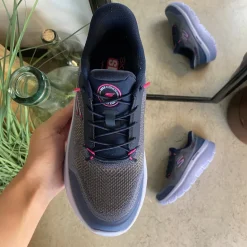 Skechers slip-in sko i blå med Max Cushion