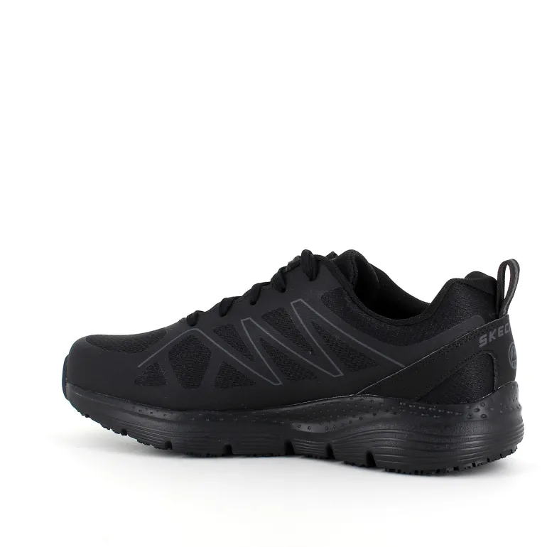 Skechers work sko i sort med svangstøtte