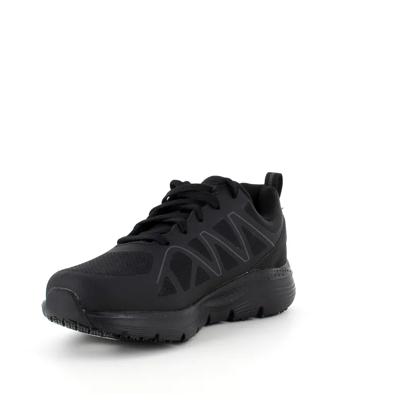 Skechers work sko i sort med svangstøtte