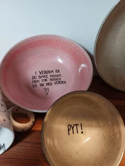 Skål, beige/grå, 7xø13 cm