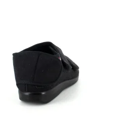 Sko med velcro og bred pasform og regulerbar hælrem