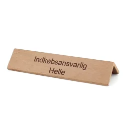 Skrivebordsskilt Lys brun