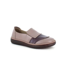 Slip on sko i skind med ultra fleksibel ydersål