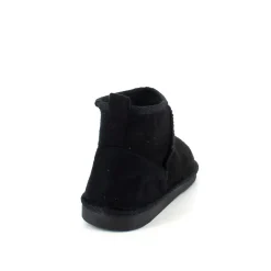 Sort bamsestøvle med blødt foer og kort skaft