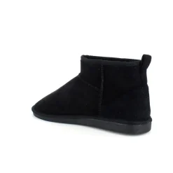 Sort bamsestøvle med blødt foer og kort skaft