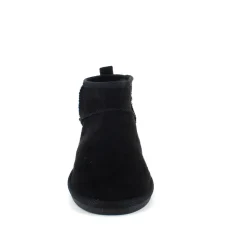 Sort bamsestøvle med blødt foer og kort skaft