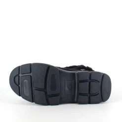 Sort damestøvle med varmt for og lynlås