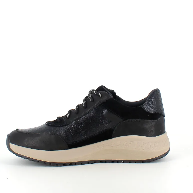 Sort Green Comfort sko med dobbelt lukning