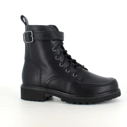 Sort Green Comfort snørestøvle med spænde