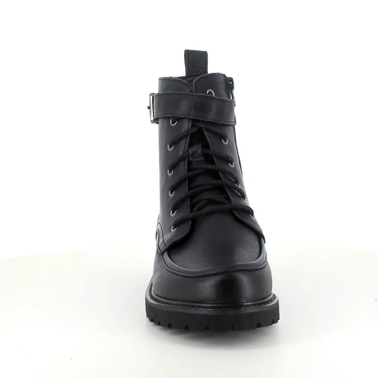 Sort Green Comfort snørestøvle med spænde