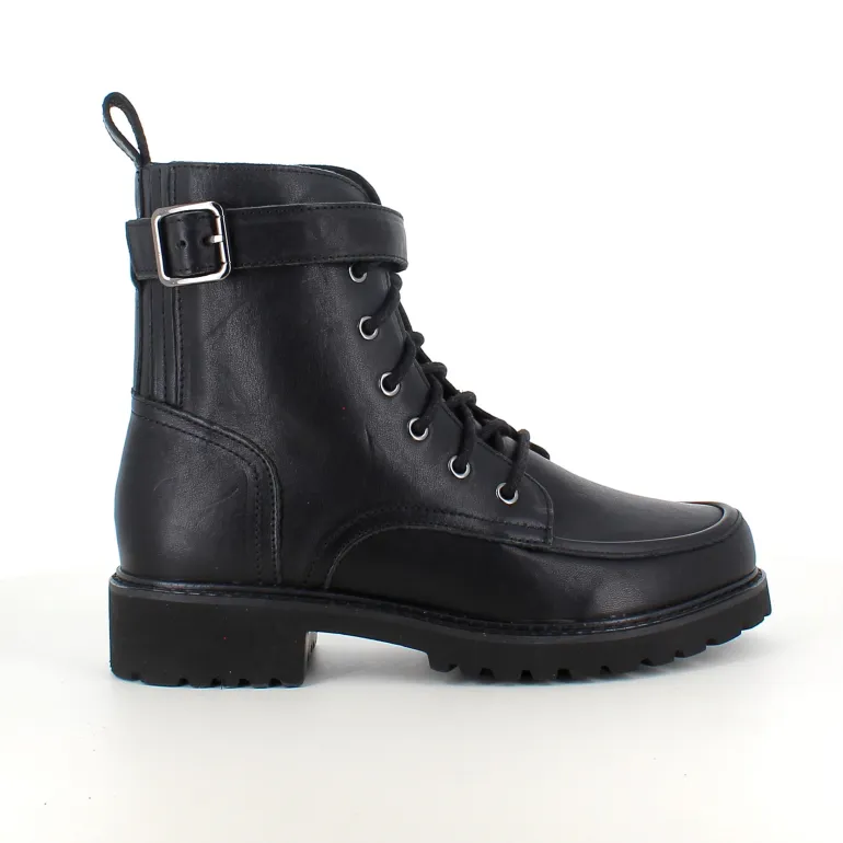 Sort Green Comfort snørestøvle med spænde