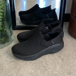 Sort herre slip-in sko fra Skechers