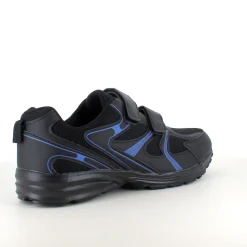 Sort letvægtssko med velcroremme og stødabsorberende sål