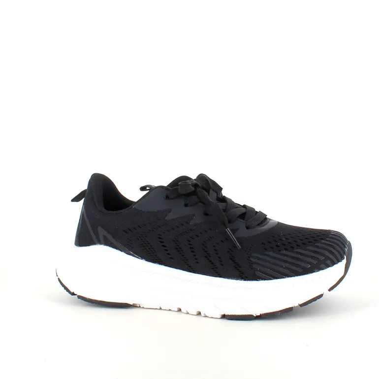 Sort åndbar sko fra Endurance med effektiv stødabsorbering
