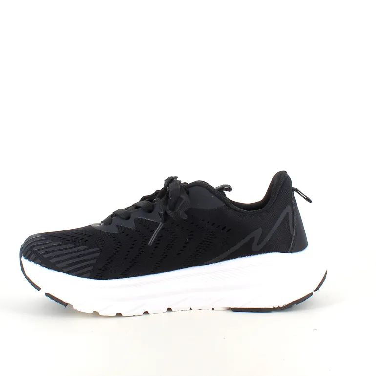 Sort åndbar sko fra Endurance med effektiv stødabsorbering